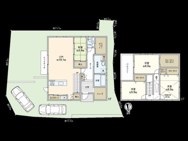 堺市東区日置荘西町5丁 間取図(平面図) 堺市東区日置荘西町5丁 間取図(平面図)