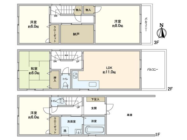 阿倍野区昭和町5丁目 戸建 間取図(平面図) 阿倍野区昭和町5丁目 戸建 間取図(平面図)