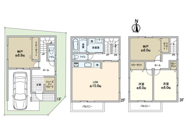 堺市東区日置荘原寺町 間取図(平面図) 間取図(平面図)