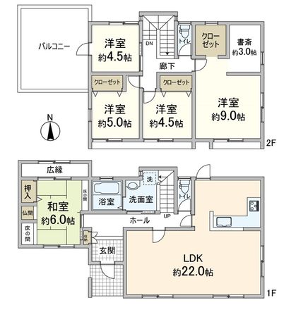 河内長野市美加の台1丁目 間取図(平面図) 間取図(平面図)