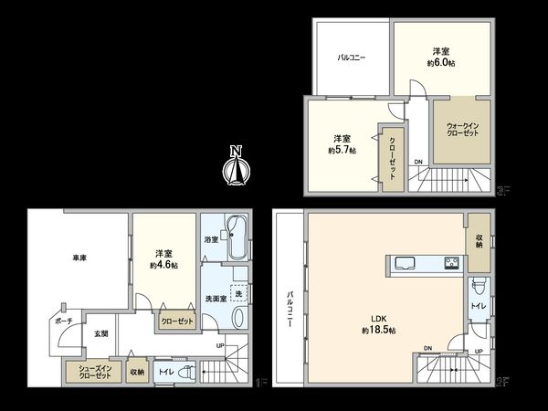 東大阪市荒川2丁目 間取図(平面図) 東大阪市荒川2丁目 間取図(平面図)