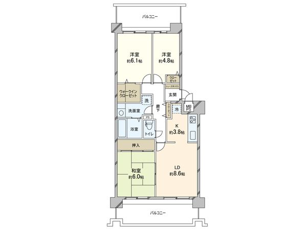 朝日プラザ住之江公園Ⅱ 間取図(平面図) 間取図(平面図)