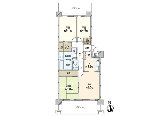 朝日プラザ住之江公園Ⅱ 間取図(平面図)
