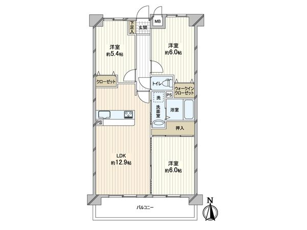 サンマンションアトレあびこ 間取図(平面図) サンマンションアトレあびこ 間取図(平面図)