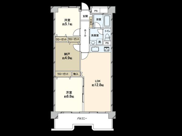 住之江東コーポ 間取図(平面図) 間取図(平面図)