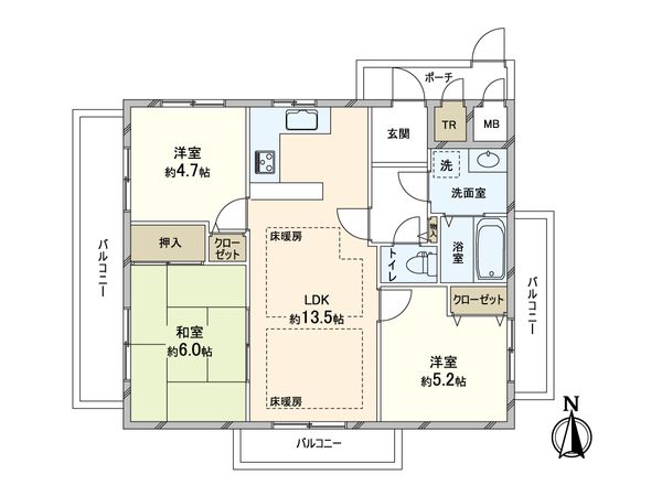 ディナスティ住之江 間取図(平面図) ディナスティ住之江 間取図(平面図)