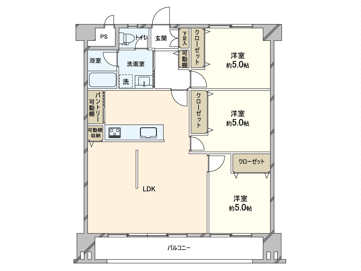 住吉ニューライフ 間取図(平面図) 間取図(平面図)