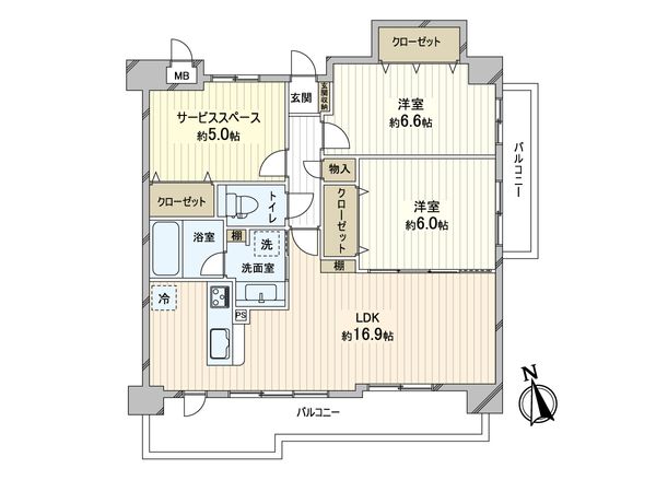 カルム阿倍野西田辺 間取図(平面図)