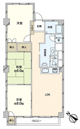 帝塚山中央マンション 間取図(平面図) 帝塚山中央マンション 間取図(平面図)