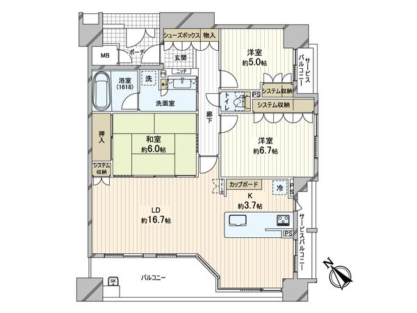 メゾンドール住吉参道 間取図(平面図) メゾンドール住吉参道 間取図(平面図)
