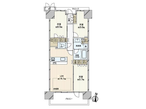 カサーレウエストゲートシティ 間取図(平面図) カサーレウエストゲートシティ 間取図(平面図)