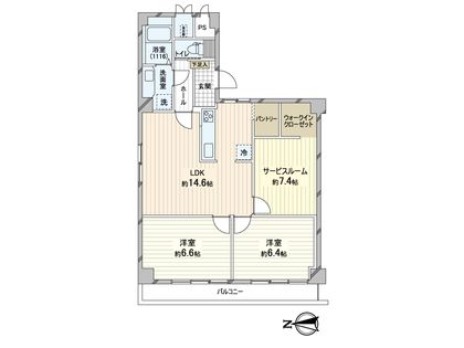 フルーレゾン田辺本町 間取図(平面図)