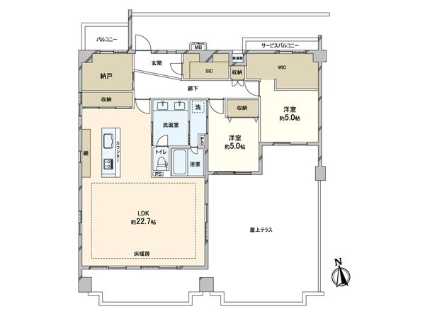 日商岩井帝塚山マンション 間取図(平面図)