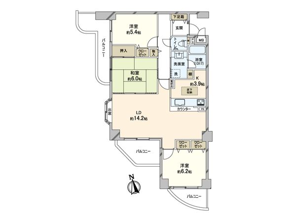 阿倍野桃ヶ池シティハウス 間取図(平面図)