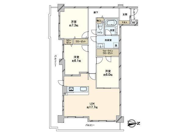 ユニライフ阿倍野2 間取図(平面図) 間取図(平面図)
