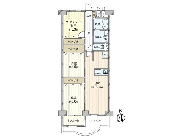 エバーグリーン住吉 間取図(平面図) 間取図(平面図)