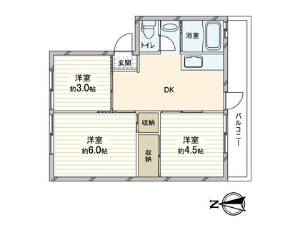 南港厚生年金共同住宅 4号棟 間取図(平面図)