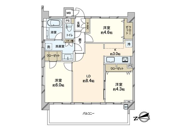 エスリード阿倍野阪南町 間取図(平面図) 間取図(平面図)
