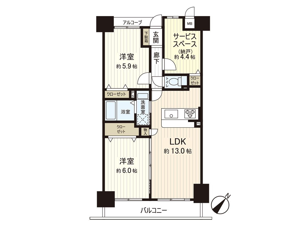 ユニライフ住吉おりおの 間取図(平面図) 間取図(平面図)