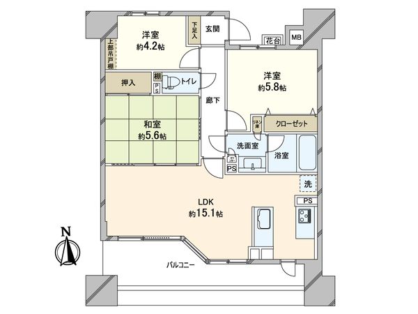 平野西ガーデンハウス 間取図