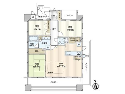 エスリード阿倍野阪南町 間取図(平面図)