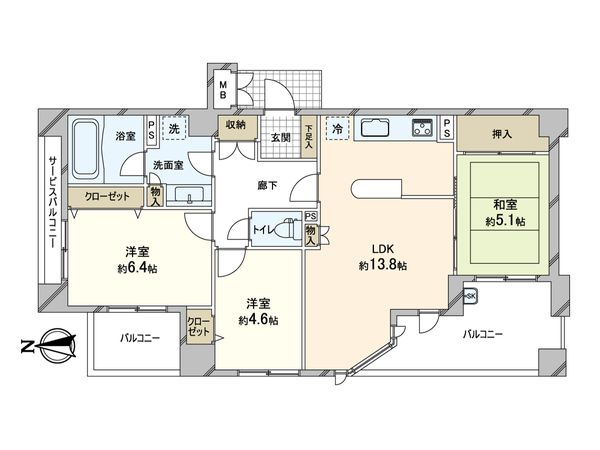 ディアステージ長居公園ファインビュー 間取図(平面図) ディアステージ長居公園ファインビュー 間取図(平面図)