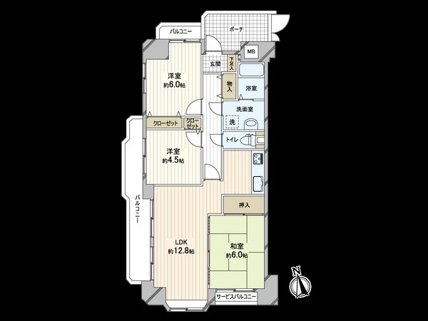 シャルマンフジ住之江公園アミューゼ 間取図(平面図) シャルマンフジ住之江公園アミューゼ 間取図(平面図)