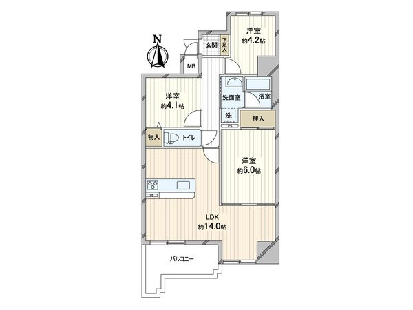 キングマンション住吉 間取図(平面図) キングマンション住吉 間取図(平面図)
