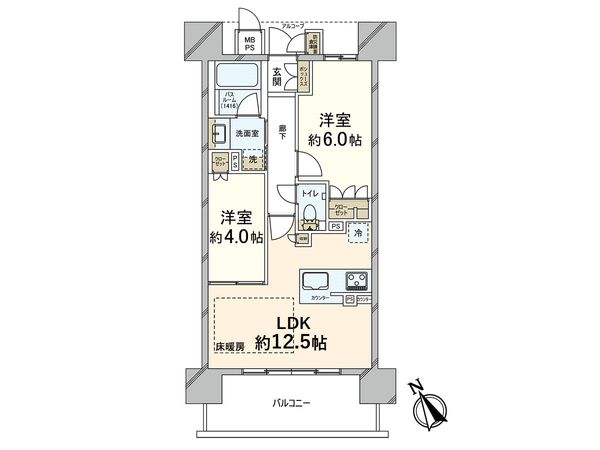 ワコーレ西田辺リーヴス 間取図(平面図) ワコーレ西田辺リーヴス 間取図(平面図)