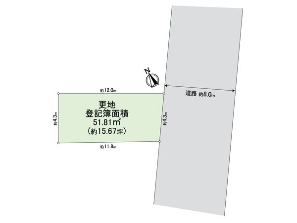 大阪市東成区神路三丁目 土地 区画図