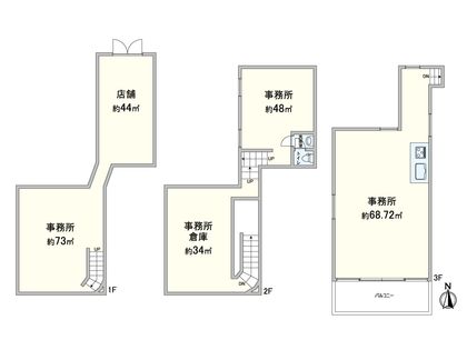 大阪市淀川区十三元今里2丁目 店舗 間取図