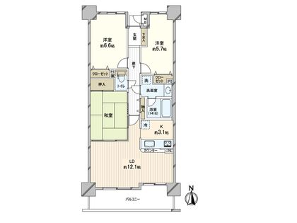 藤和シティホームズ中本公園 間取図(平面図)