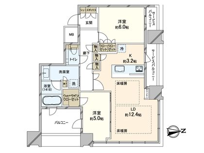 ザ・ファインタワー大手前 間取図(平面図)