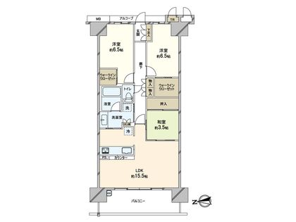 ウェリス難波宮上町 間取図(平面図)
