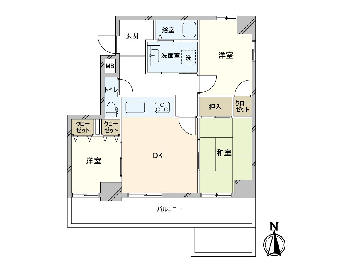 グリーンコーポ天満橋 間取図(平面図) 間取図(平面図)