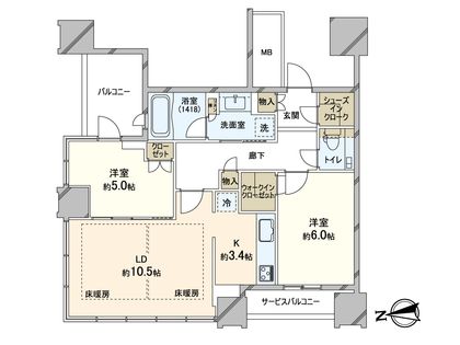 ザ・ファインタワー大手前 間取図(平面図)