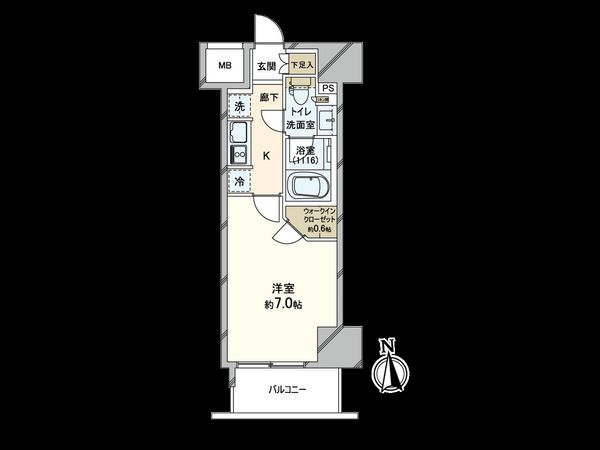 パークリュクス大阪天満 間取図(平面図)