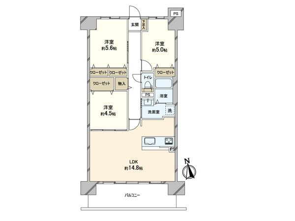 メロディーハイム緑橋弐番館 間取図(平面図) メロディーハイム緑橋弐番館 間取図(平面図)