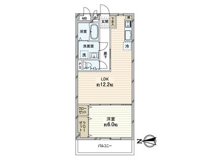 谷町セントラルハイツ 間取図(平面図)