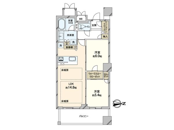 ブランズタワー大阪備後町 間取図(平面図)