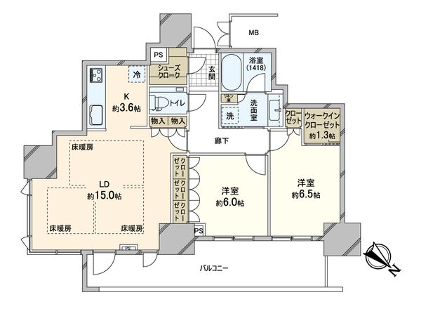 グランドメゾン上町台レジデンスタワー 間取図(平面図)