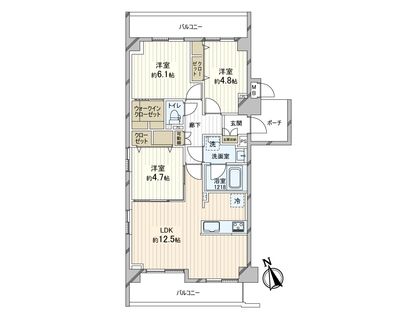 グランドハイツ大阪城公園 間取図(平面図)