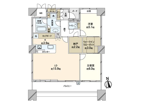 ロジュマンタワー大阪天満橋 間取図(平面図)