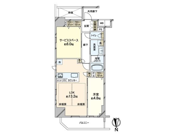 プレサンスロジェ堺筋本町 間取図(平面図)