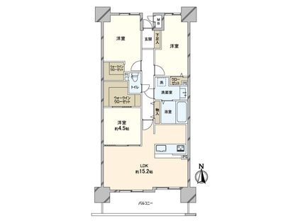 藤和シティホームズ中本公園 間取図(平面図)