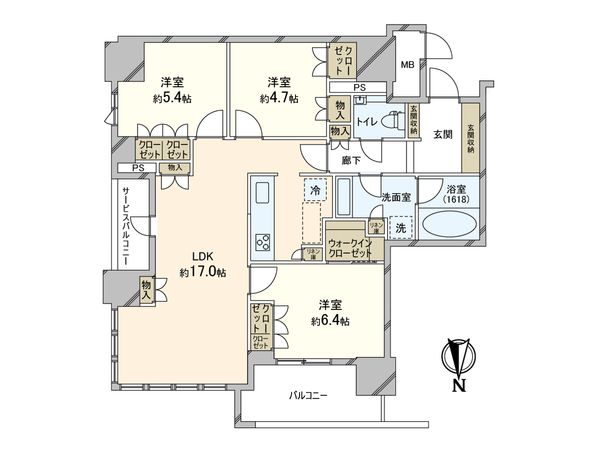 グランドメゾン上町台ザ・タワー 間取図(平面図) 間取図(平面図)