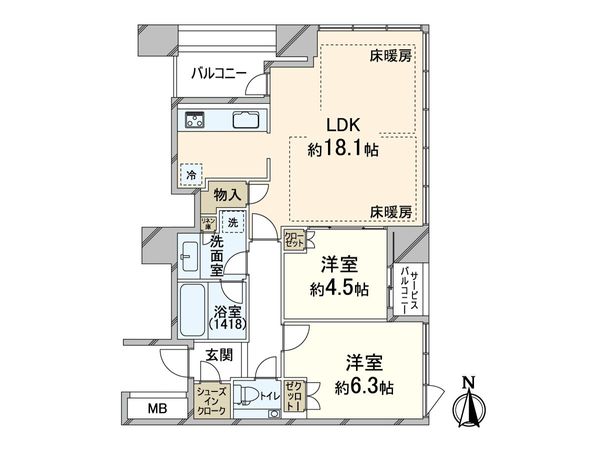 堂島ザ・レジデンスマークタワー 間取図(平面図)