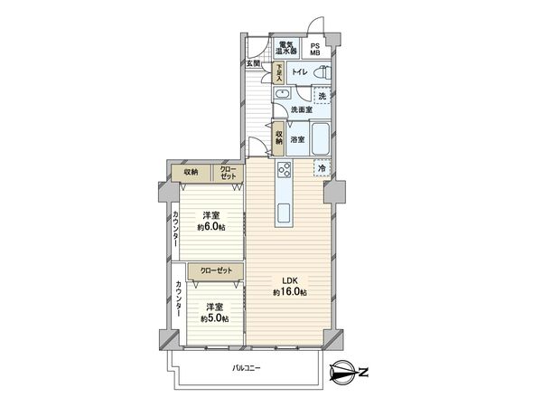 パレロワイヤル順慶町 間取図(平面図)