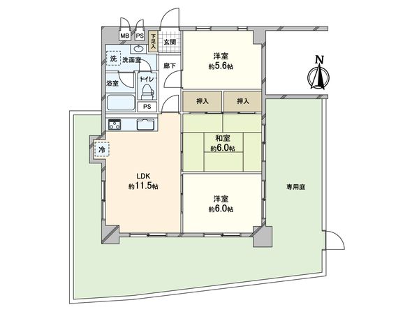 ノバカネイチ緑橋 間取図(平面図)