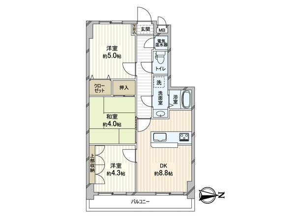 パインコート松屋町 間取図(平面図)